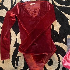 Red velvet bodysuit